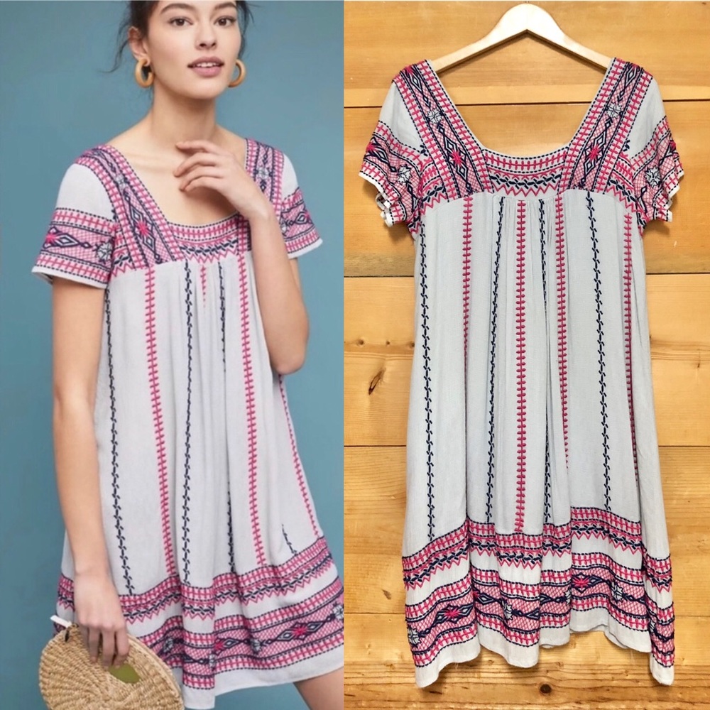 Maeve ruidoso embroidered boho summer beach coverup South American style